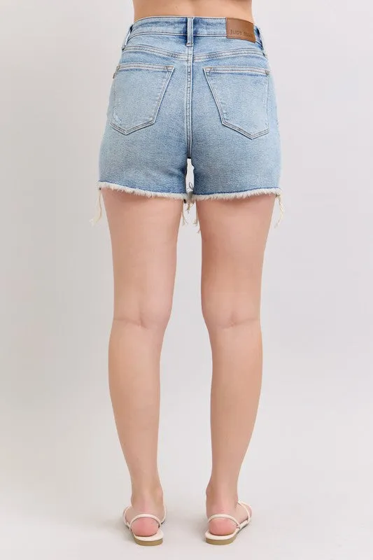 Judy Blue HW Rigid Magic Destroy Cut Off Shorts