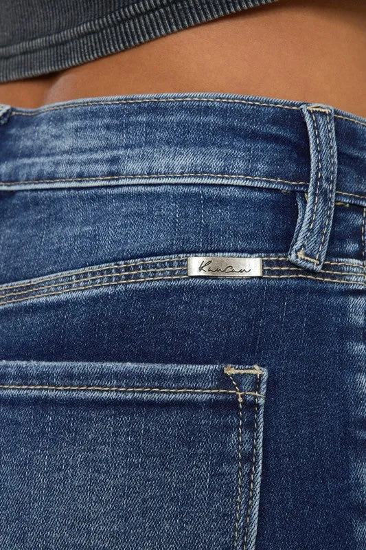 Kan Can High Rise Cuff Bermuda Shorts