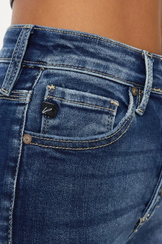 Kan Can High Rise Cuff Bermuda Shorts
