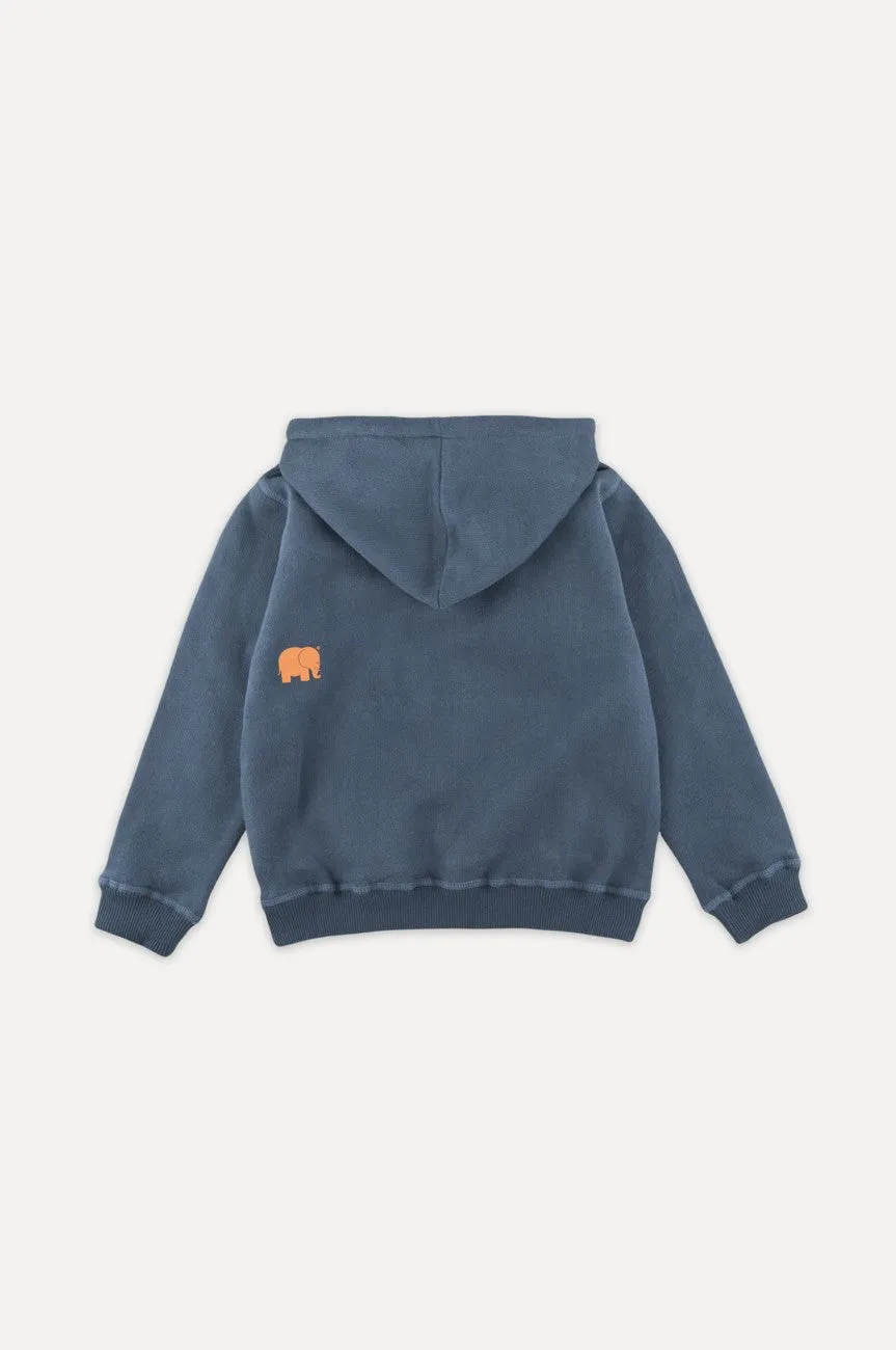 Kid's Organic Classic Hoodie Trendsplant Blue