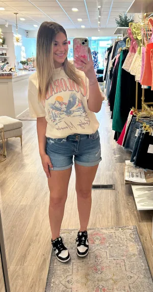 Know Your Worth Double Cuff Shorts