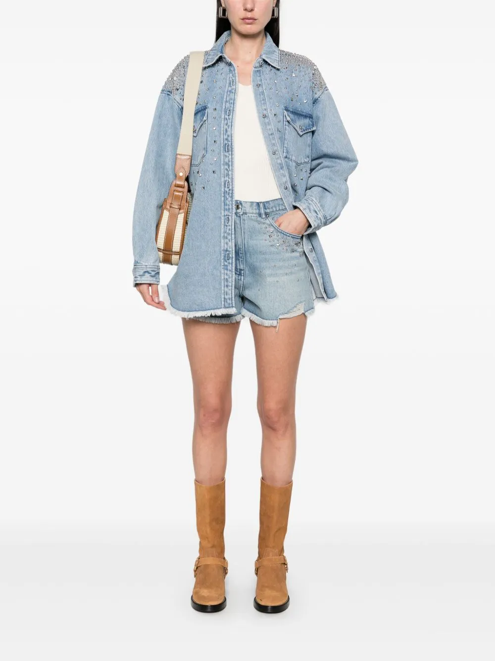 Korry denim cotton shorts
