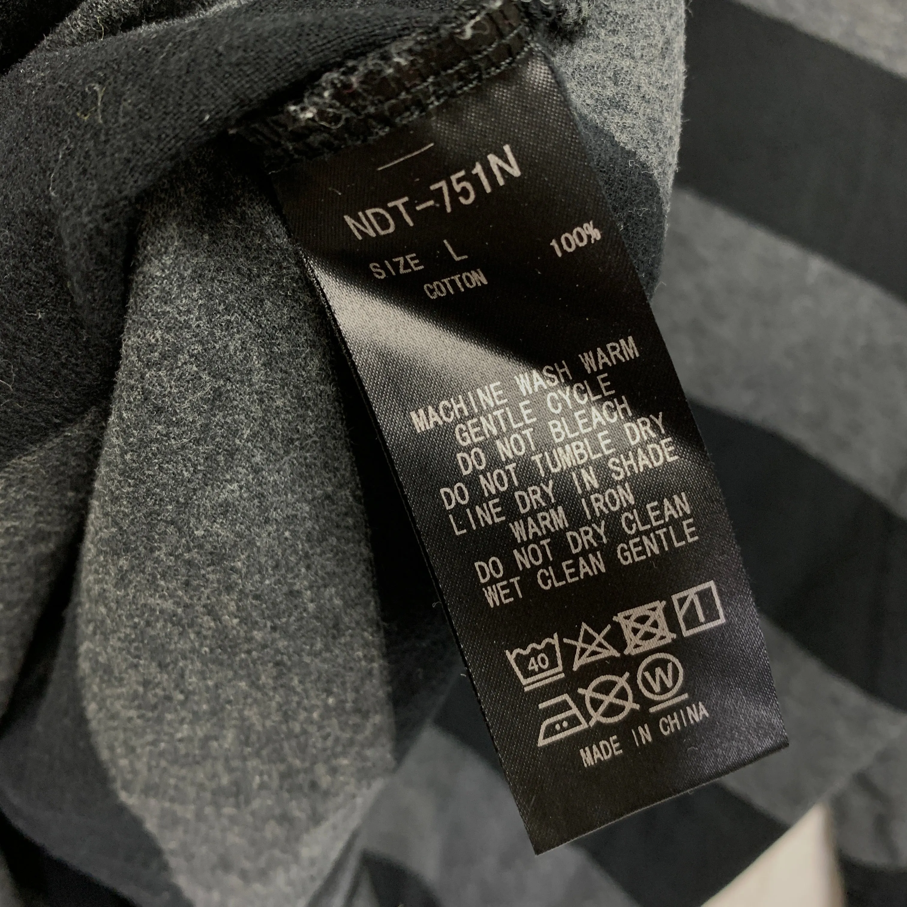 [L] Number Nine Border Stripe LS Tee T Shirt
