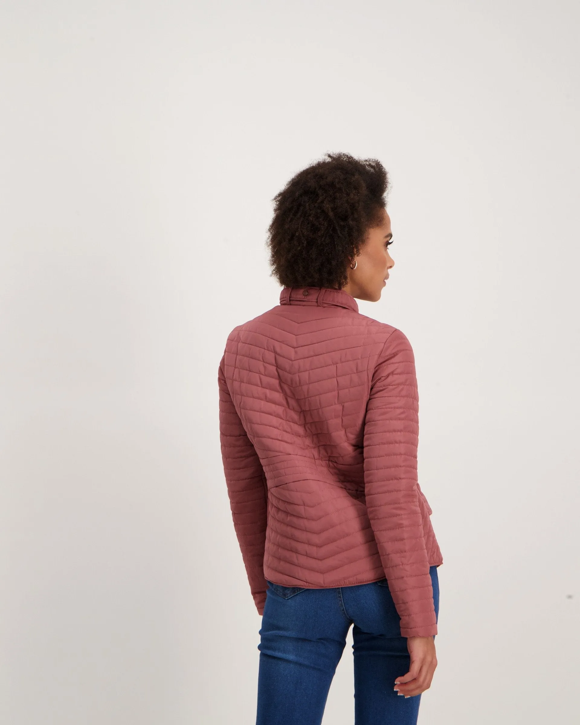 Ladies-Basic Puffer - Mauve
