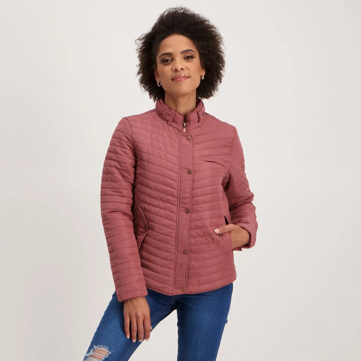 Ladies-Basic Puffer - Mauve