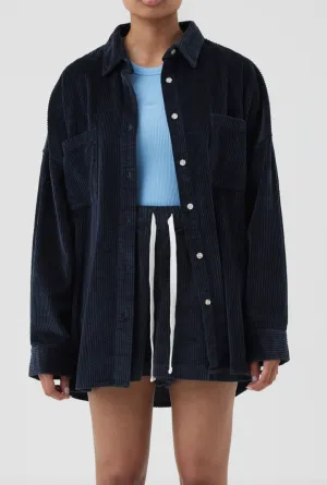 Lars Cord Shorts Indigo
