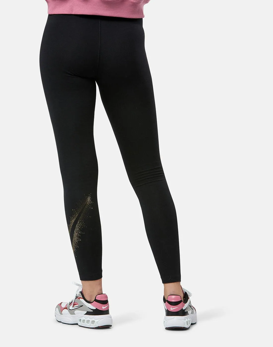 LEGGINGS NIKE PANTA DONNA WOMEN'S HIGH RISE SPORTWEAR NERO