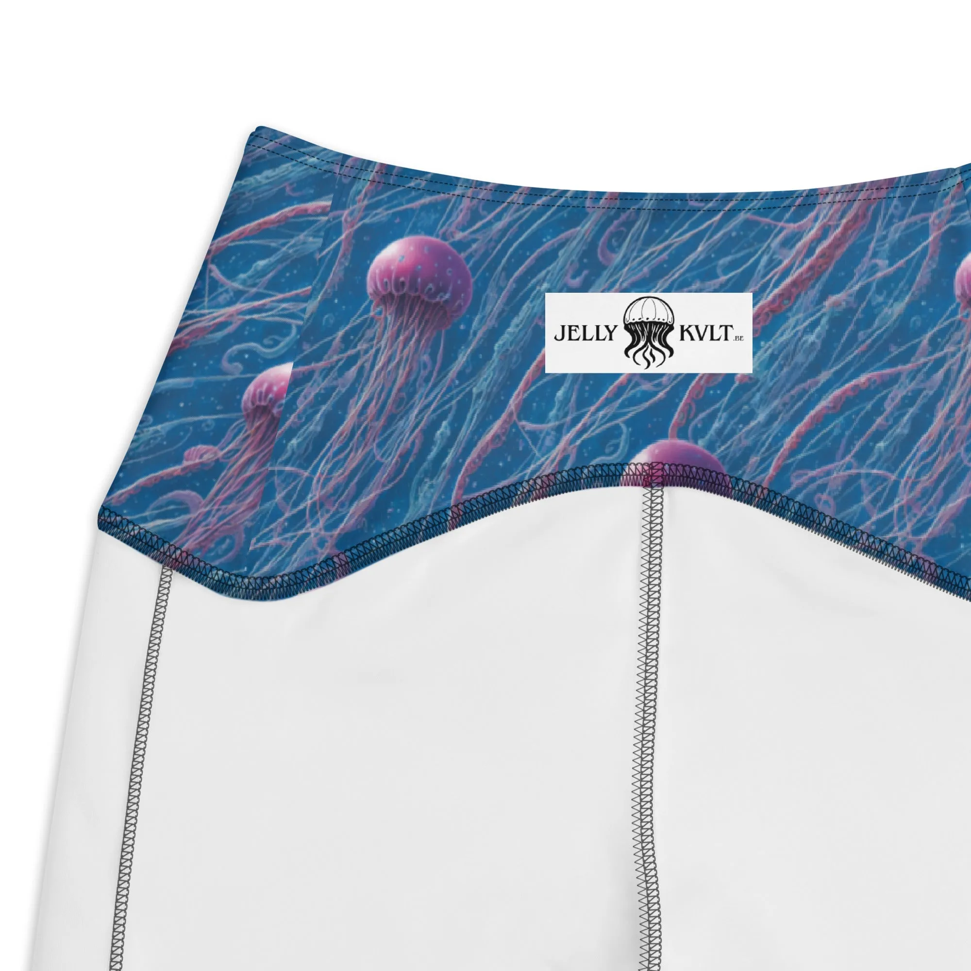 Leggings with Pockets Blue and Violet Jellyfishes