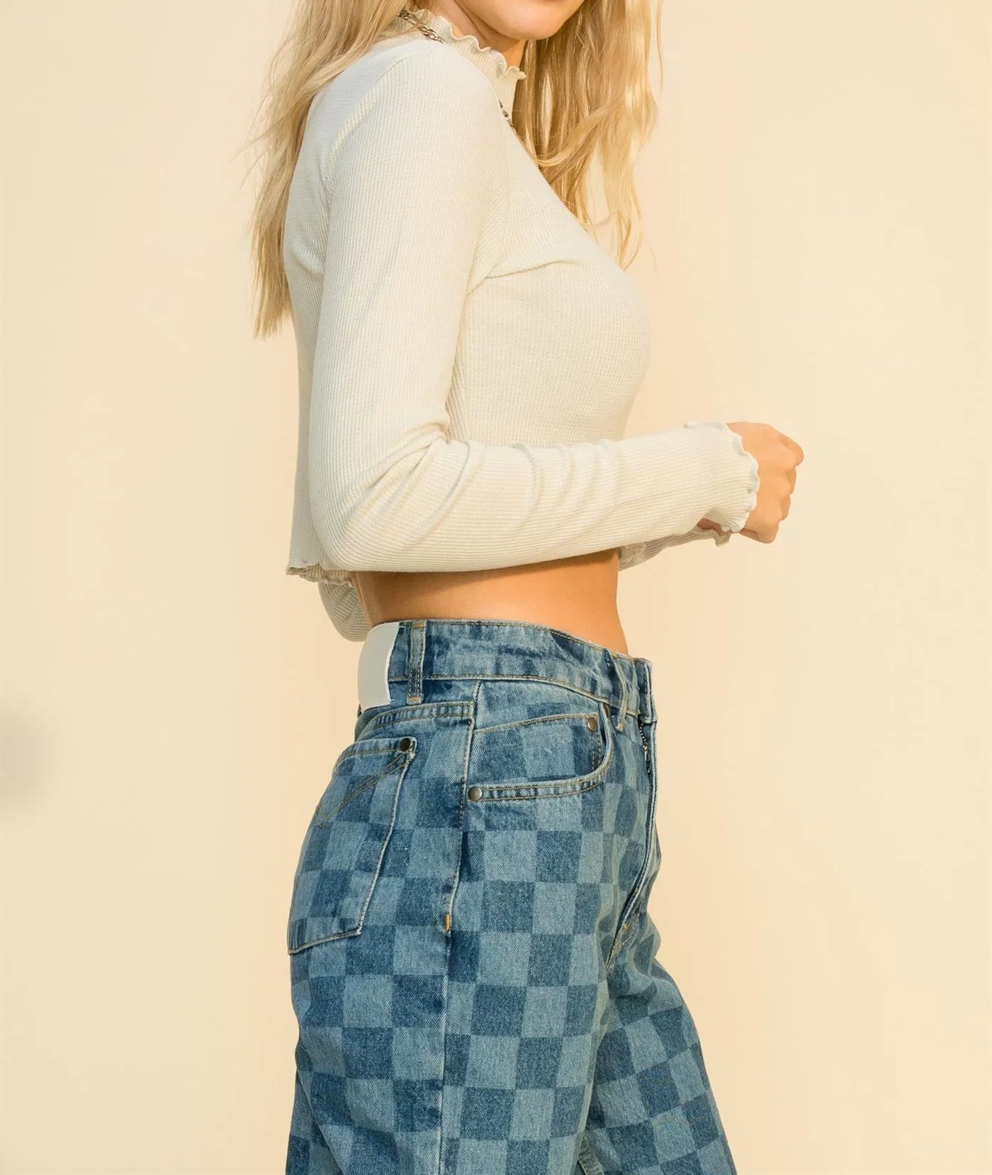 Lettuce Edge Crop Top