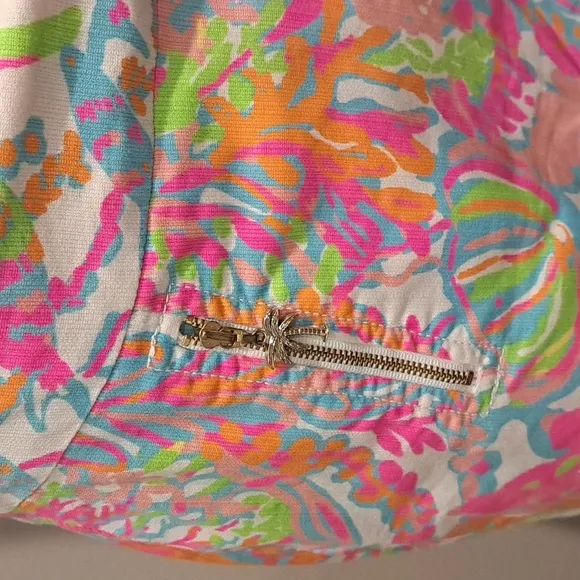 Lilly Pulitzer Pink Scuba to Cuba Marigold Skort