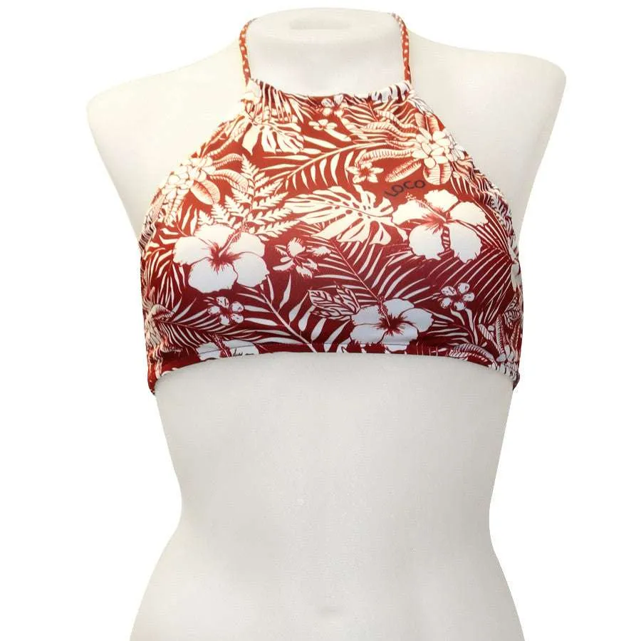 Loco Boutique Silence Reversible Halter Crop Top