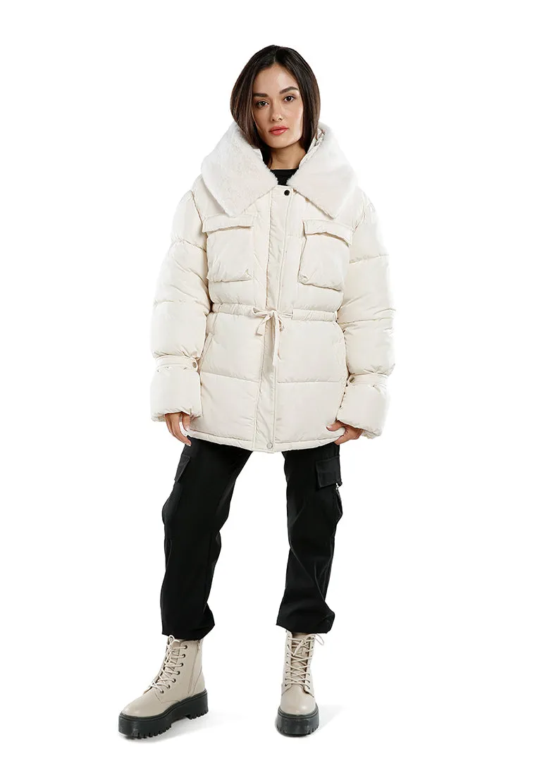 Long Puffer Jacket Hoodie By RUW