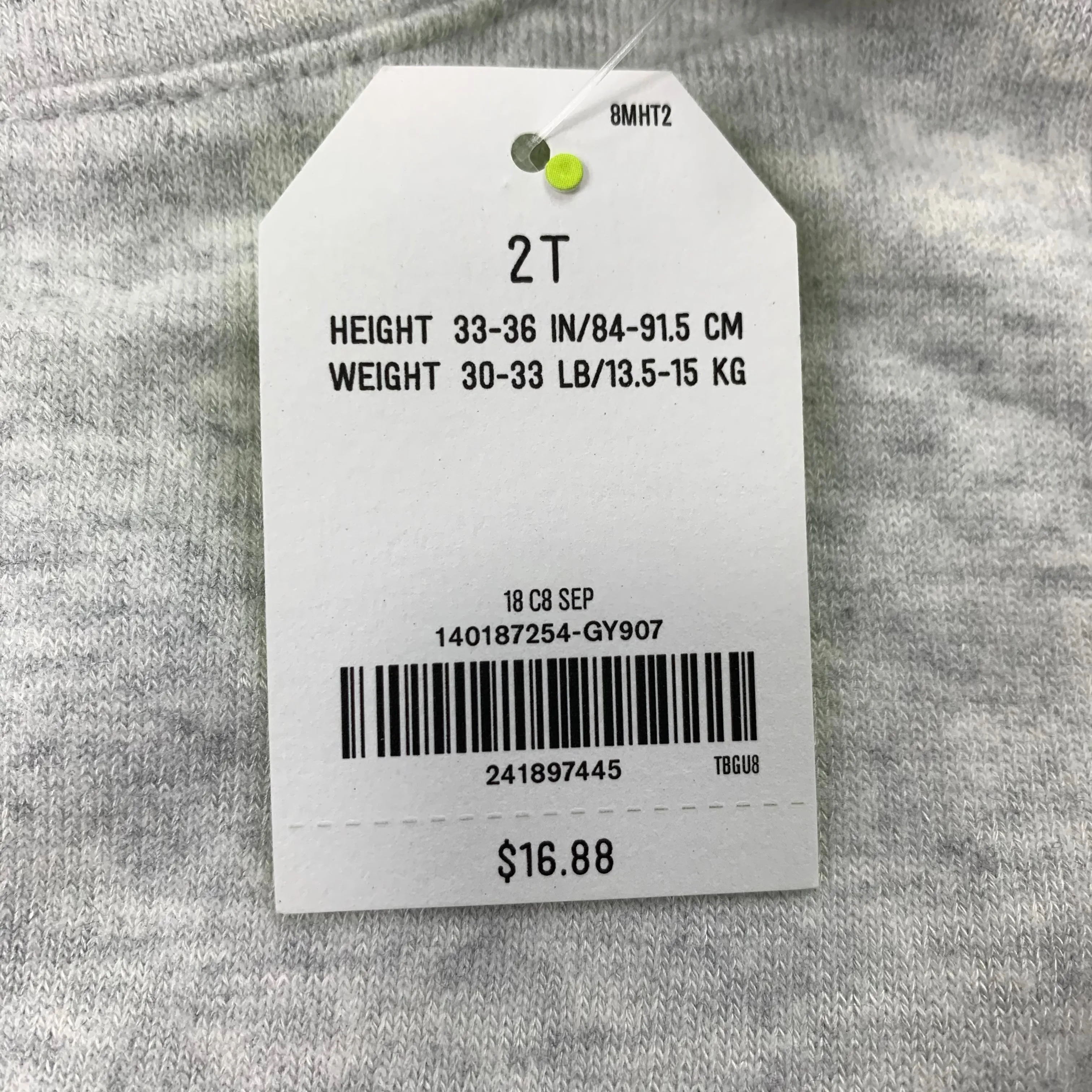 Long Sleeve Gray Pullover Top Size 2T baby girls Sweaters