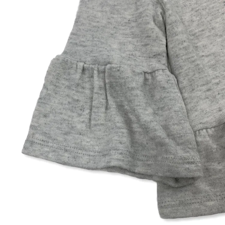 Long Sleeve Gray Pullover Top Size 2T baby girls Sweaters