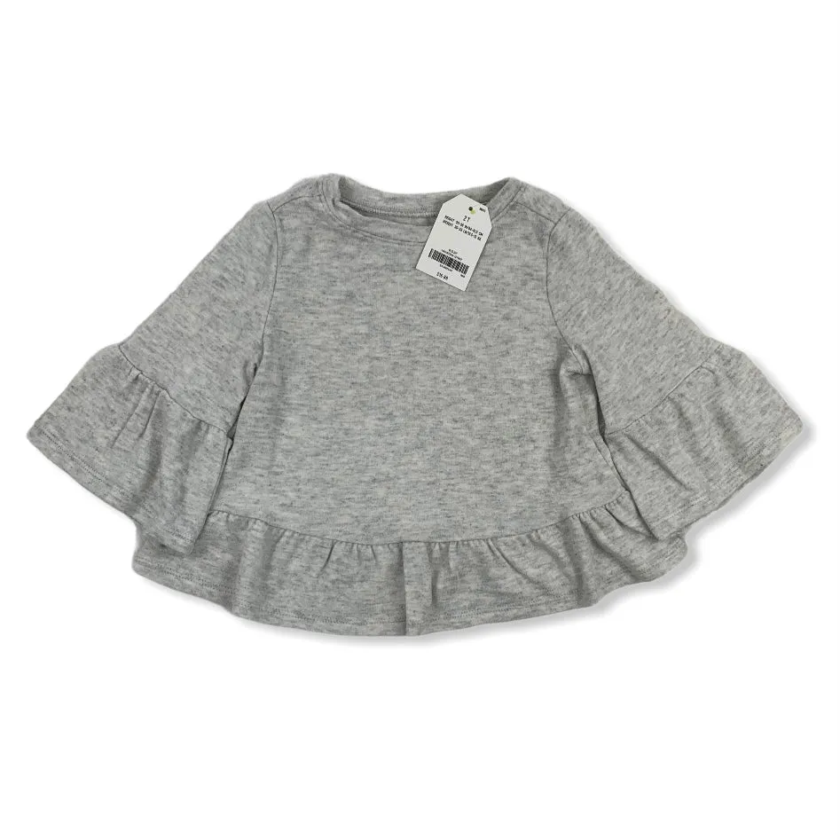 Long Sleeve Gray Pullover Top Size 2T baby girls Sweaters