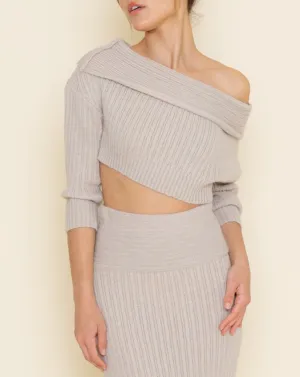 Long Sleeve Knit Off Shoulder Sweater