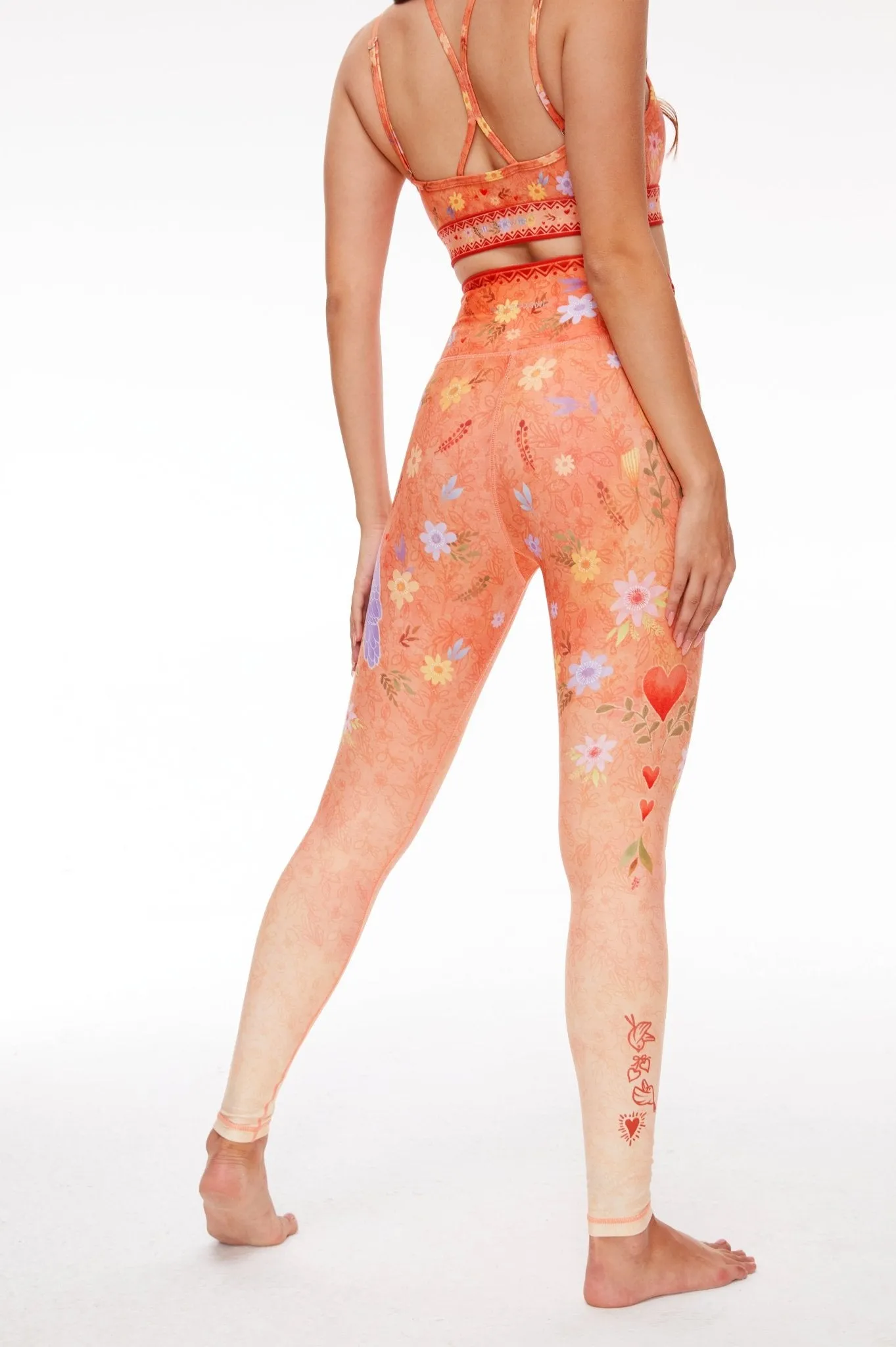 Lovebirds Garden High-Waisted Leggings