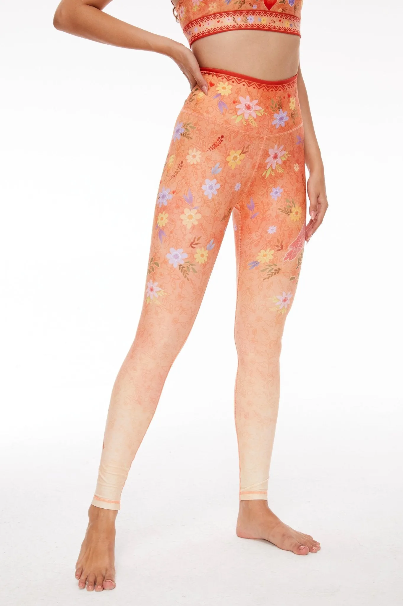 Lovebirds Garden High-Waisted Leggings