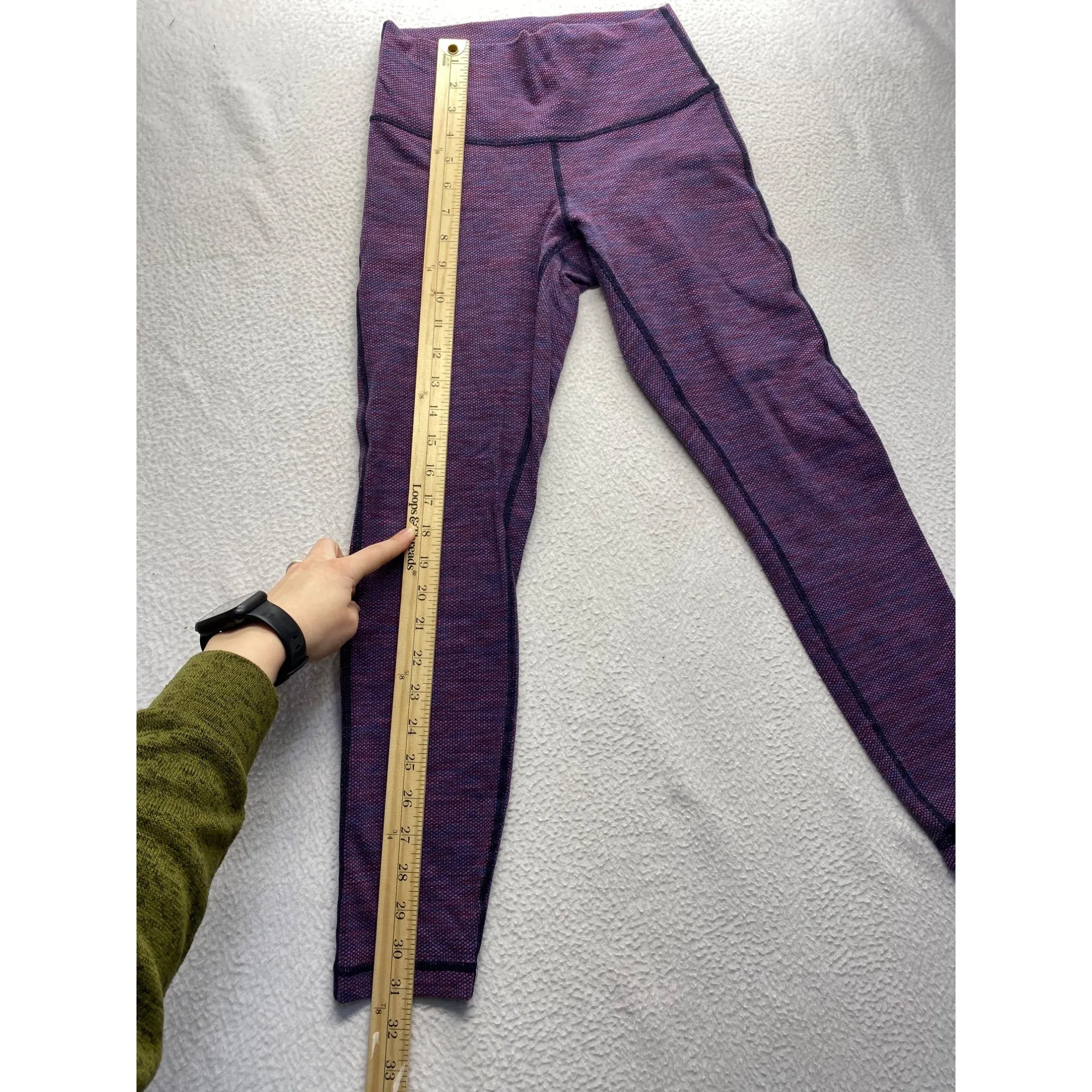 Lululemon High-Waisted Purple Full-Length Leggings #7402