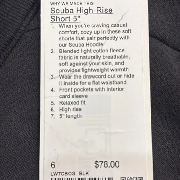 LULULEMON | ✨NEW✨ Scuba High-Rise Short 5&quot; in Black