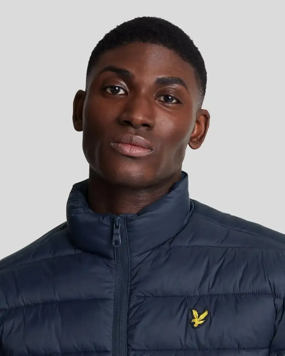 Lyle & Scott Funnel Neck Wadded Jacket Navy