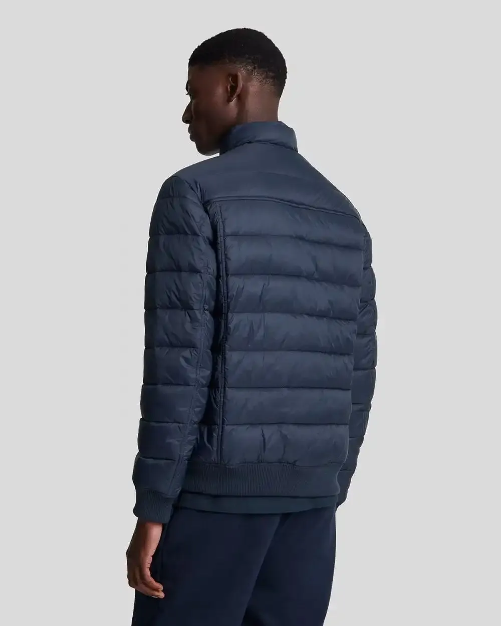 Lyle & Scott Funnel Neck Wadded Jacket Navy