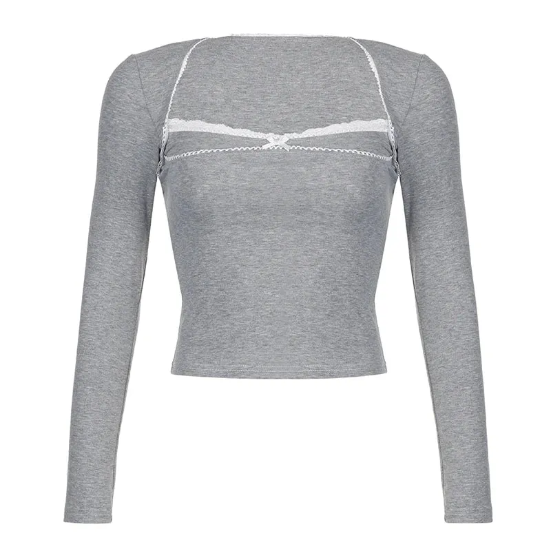 Mabel Lace Neck Top