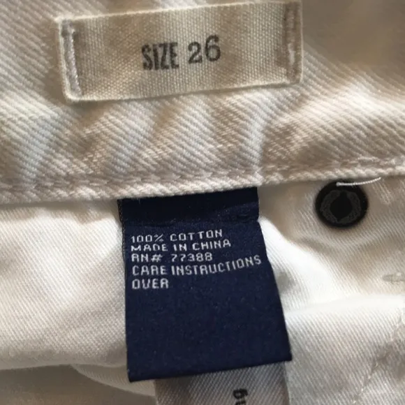 Madewell White Frayed Hem 5pkt Denim Shorts           size 26
