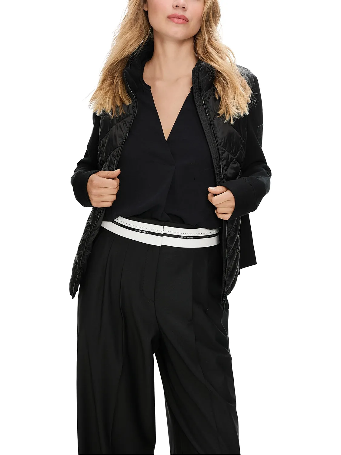 MarcCain Jacket with Rethink together quilting in Black XS 31.06 W33
