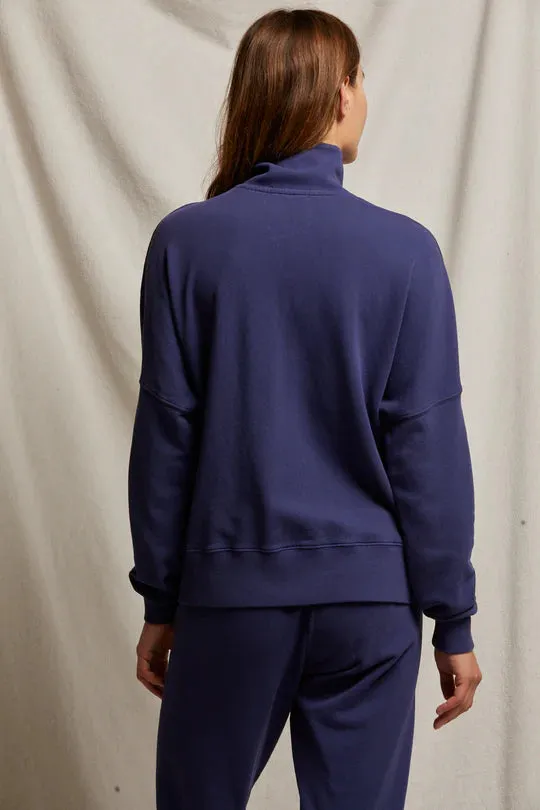 maren french terry half zip sweatshirt dusk