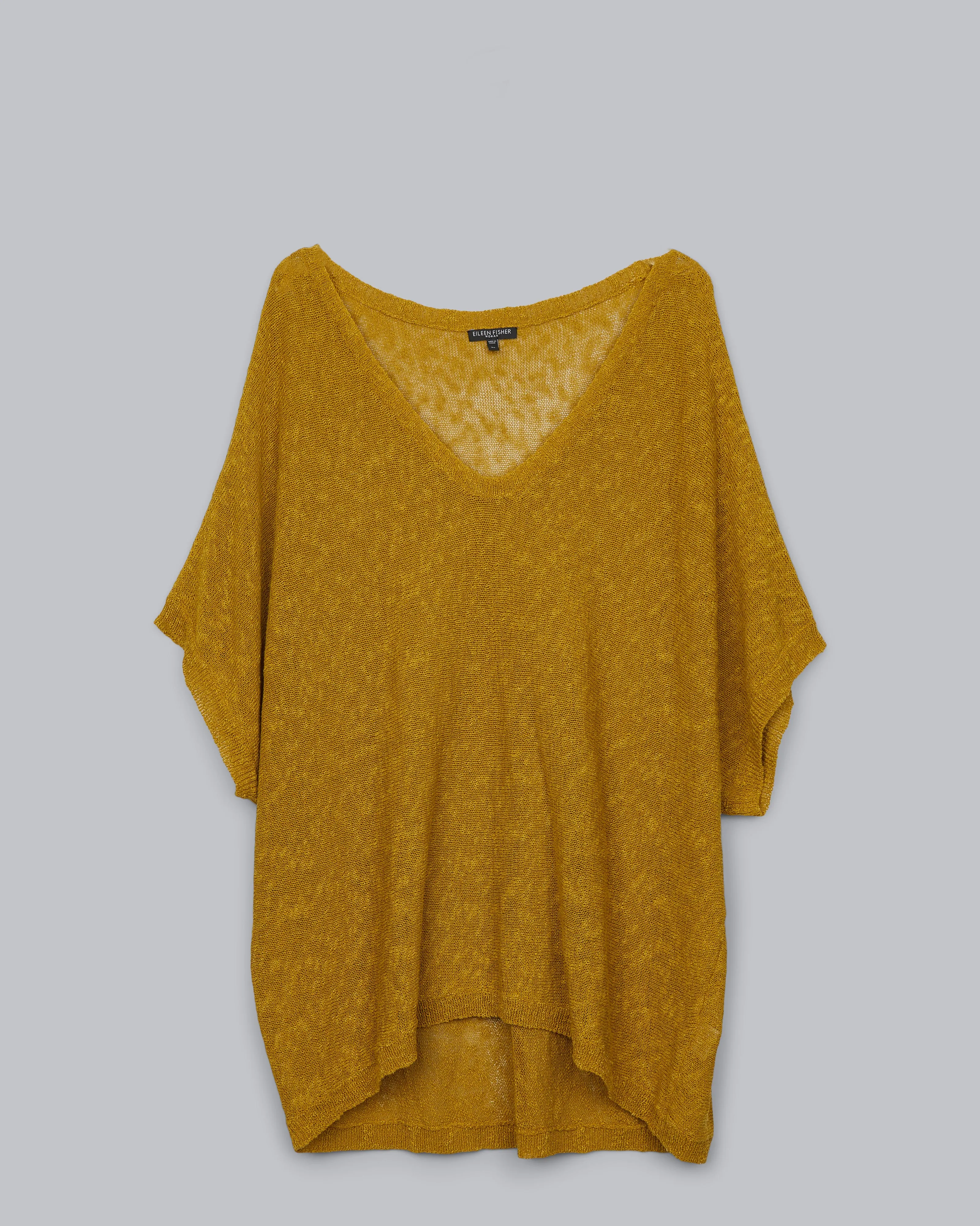 Melange Linen Grain Pullover