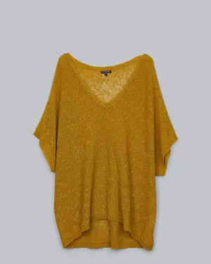 Melange Linen Grain Pullover