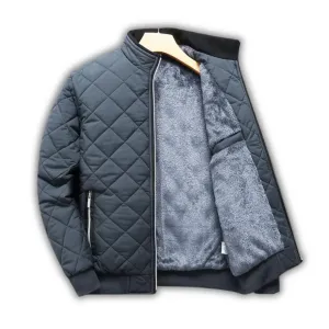Men's quilted jacket with fleece lining
