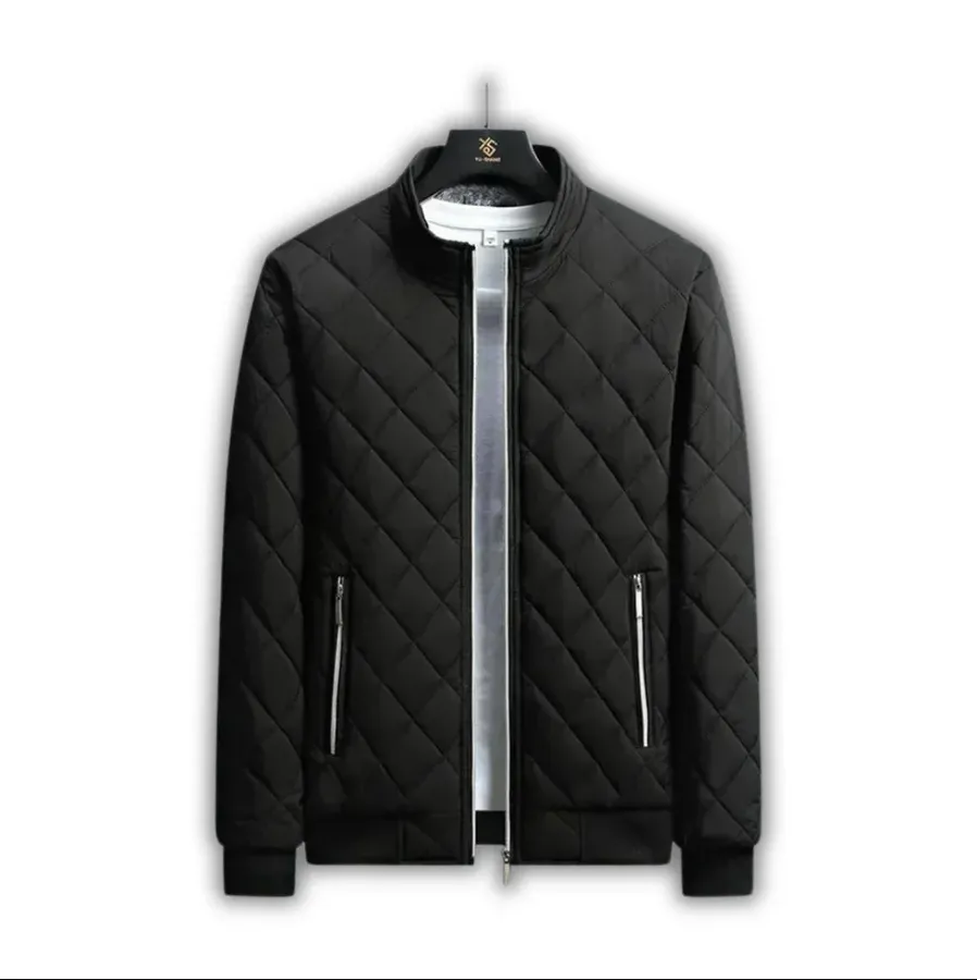 Men's quilted jacket with fleece lining