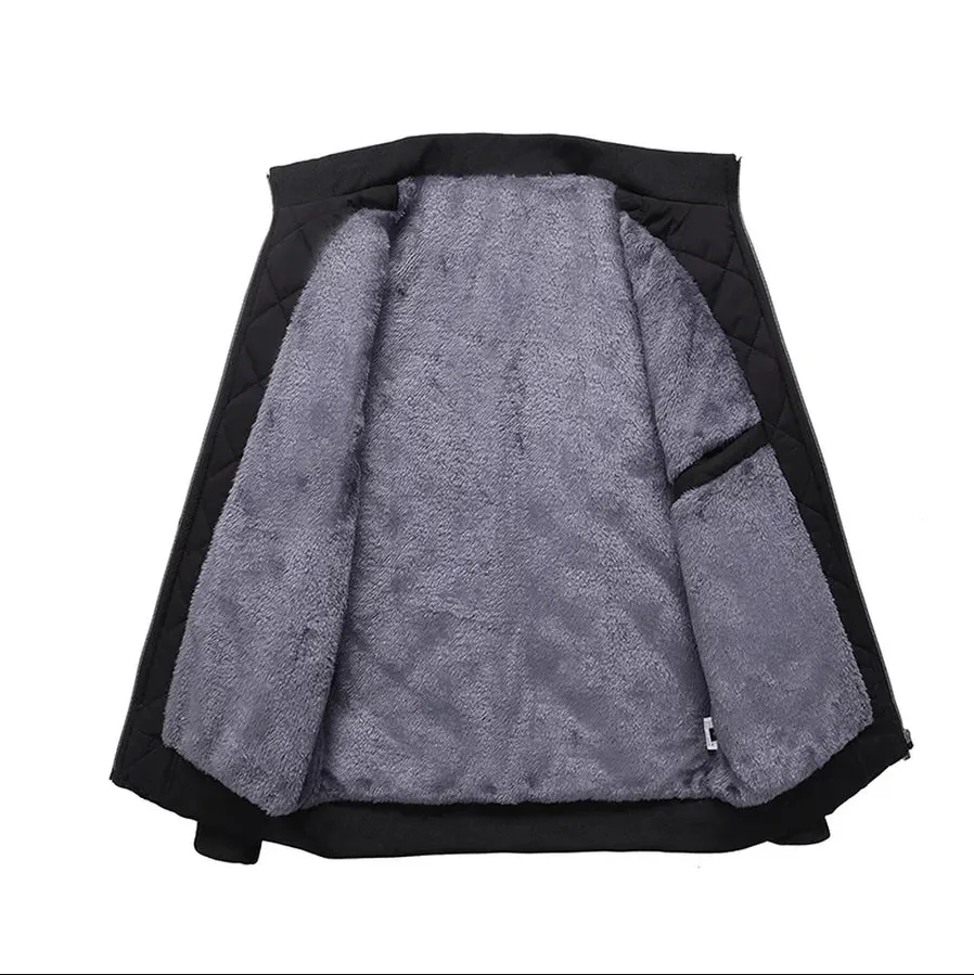 Men's quilted jacket with fleece lining