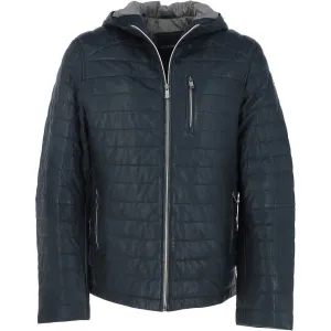 Men’s Quilted Navy Hooded Puffer Jacket