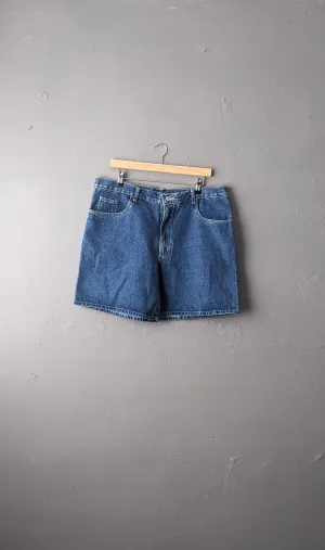 Mens Vintage Denim Shorts, Y2K Beach Shorts, Size Medium W38
