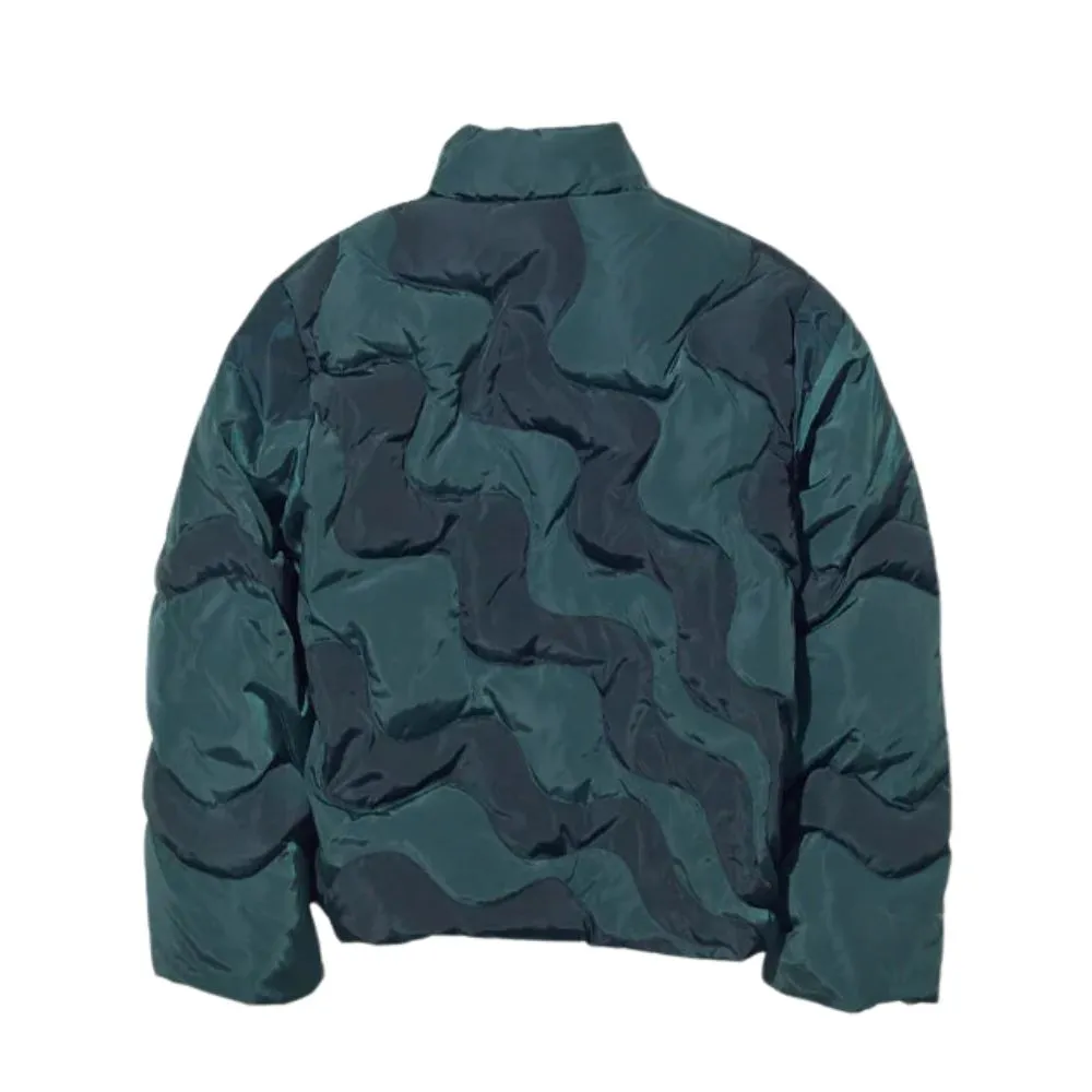 Men's Wave Quilted Dark Teal Parachute Jacket