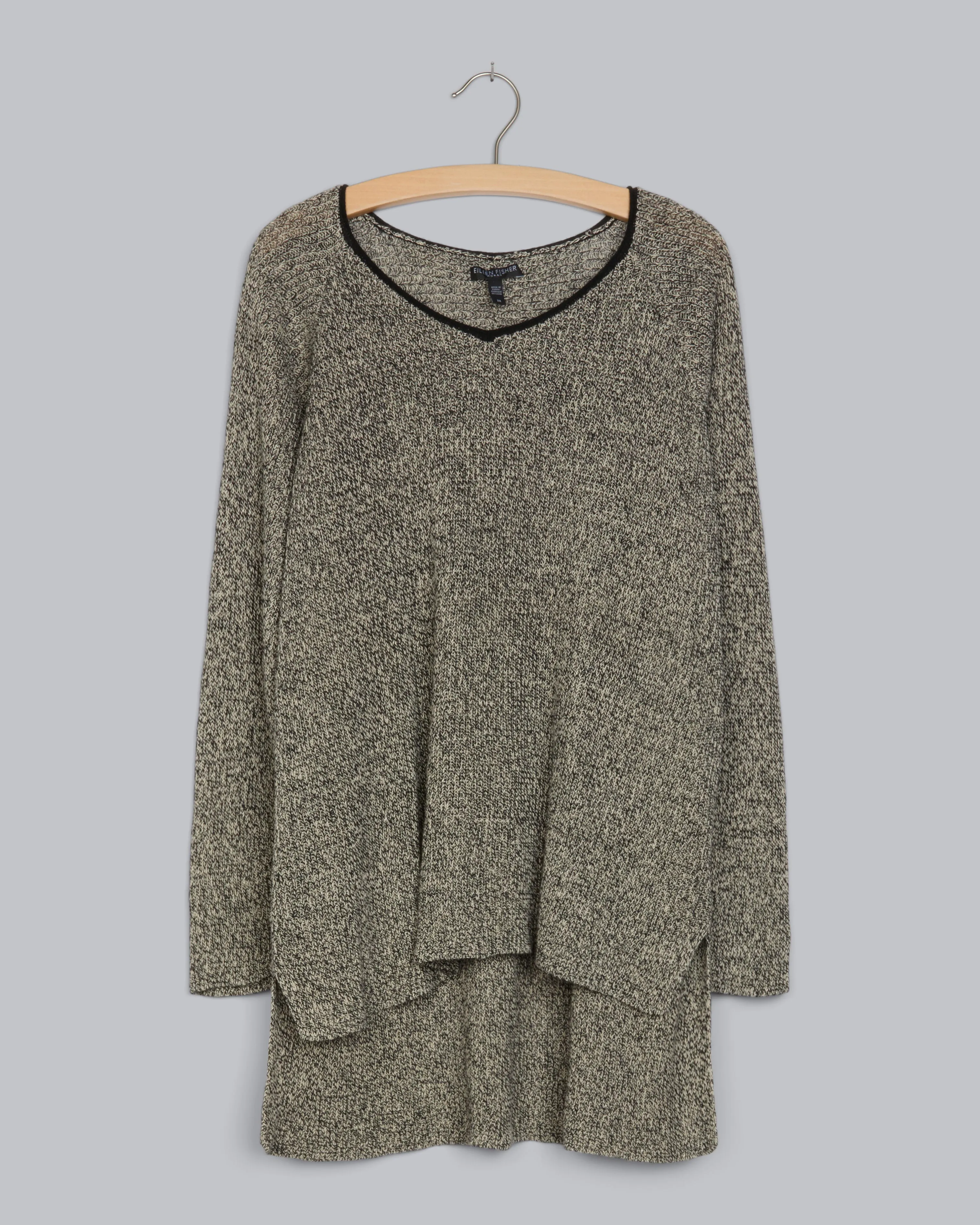 Merino Variagated Pleat Pullover