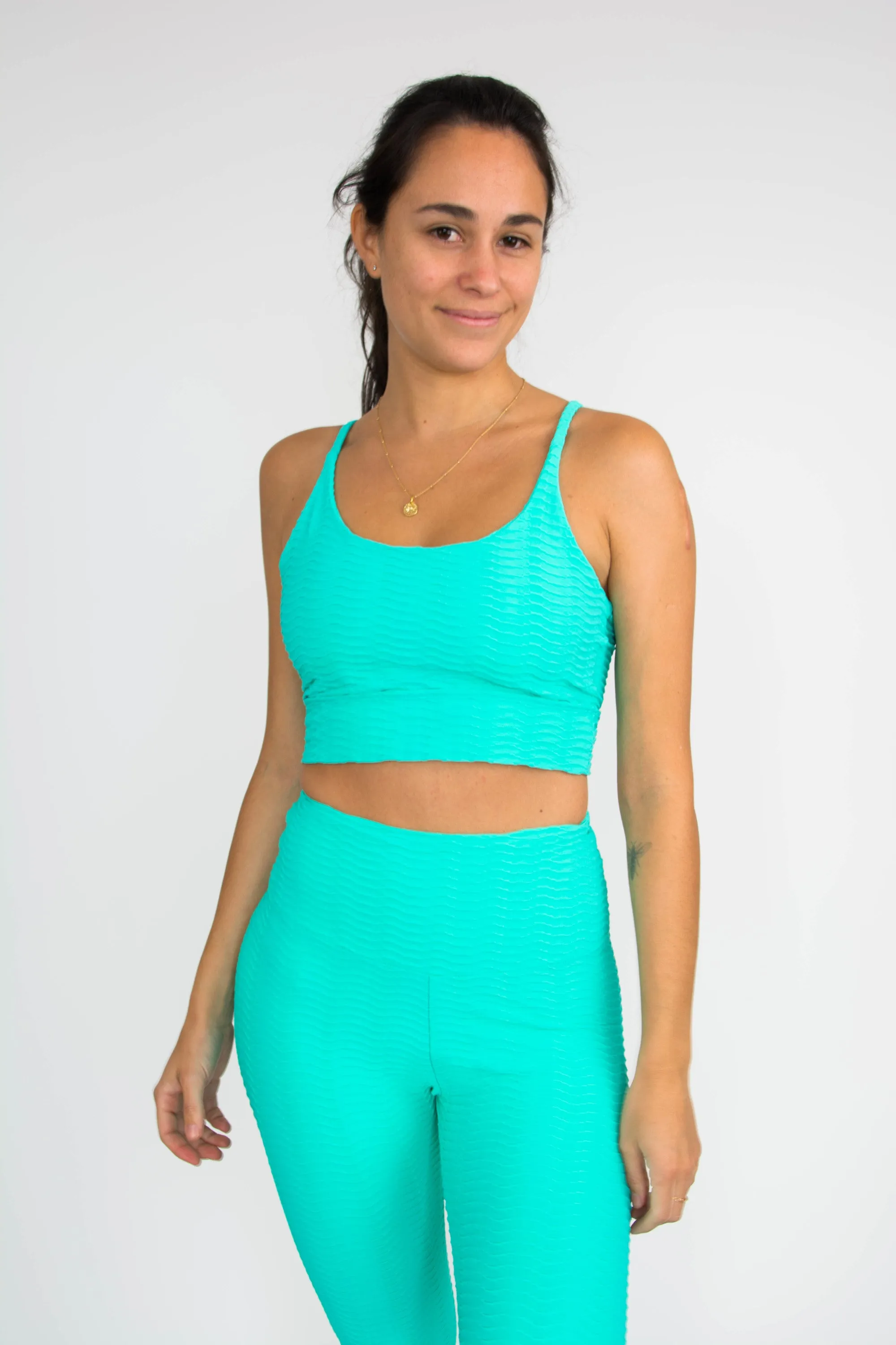 Mint Navuna Strap Crop Top