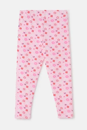 Mollie Leggings - Baby Pink Floral