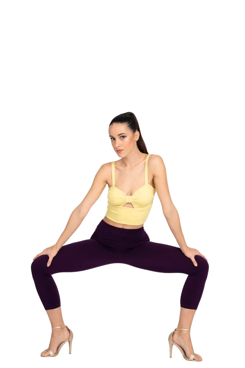 Monochrome Capri Fitness Leggings (M) (Black)