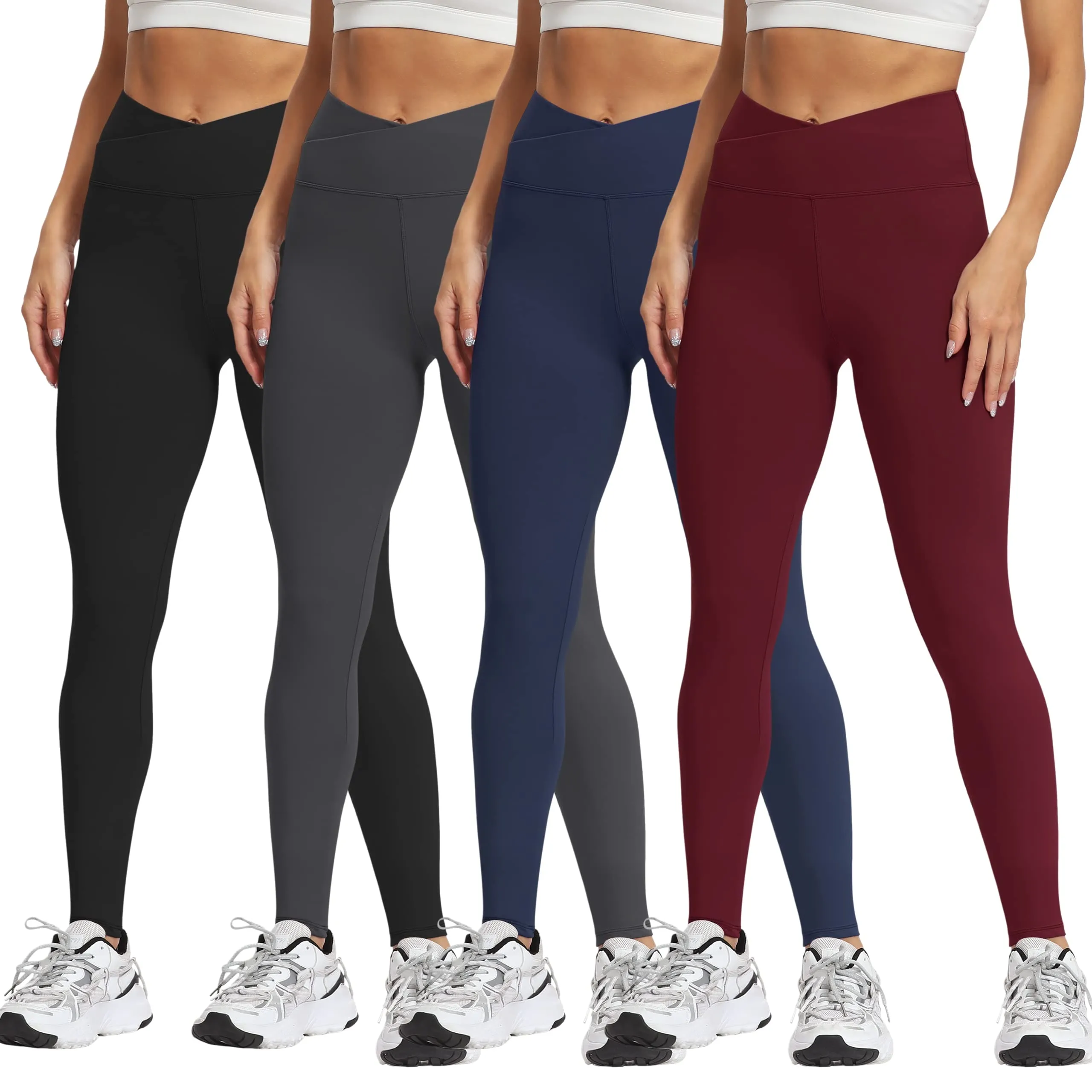 Natural Feelings Buttercloud Cross Waist Leggings for Women High Waist Cross Leggings Yoga Workout PantsTight