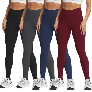 Natural Feelings Buttercloud Cross Waist Leggings for Women High Waist Cross Leggings Yoga Workout PantsTight