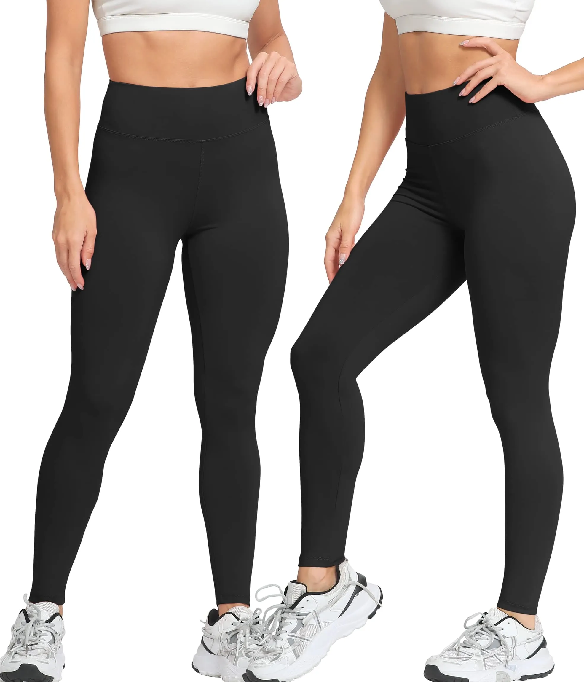 Natural Feelings Buttercloud High Waisted Leggings for Women Pack Tummy Control Athletic Yoga Pants Opaque Slim