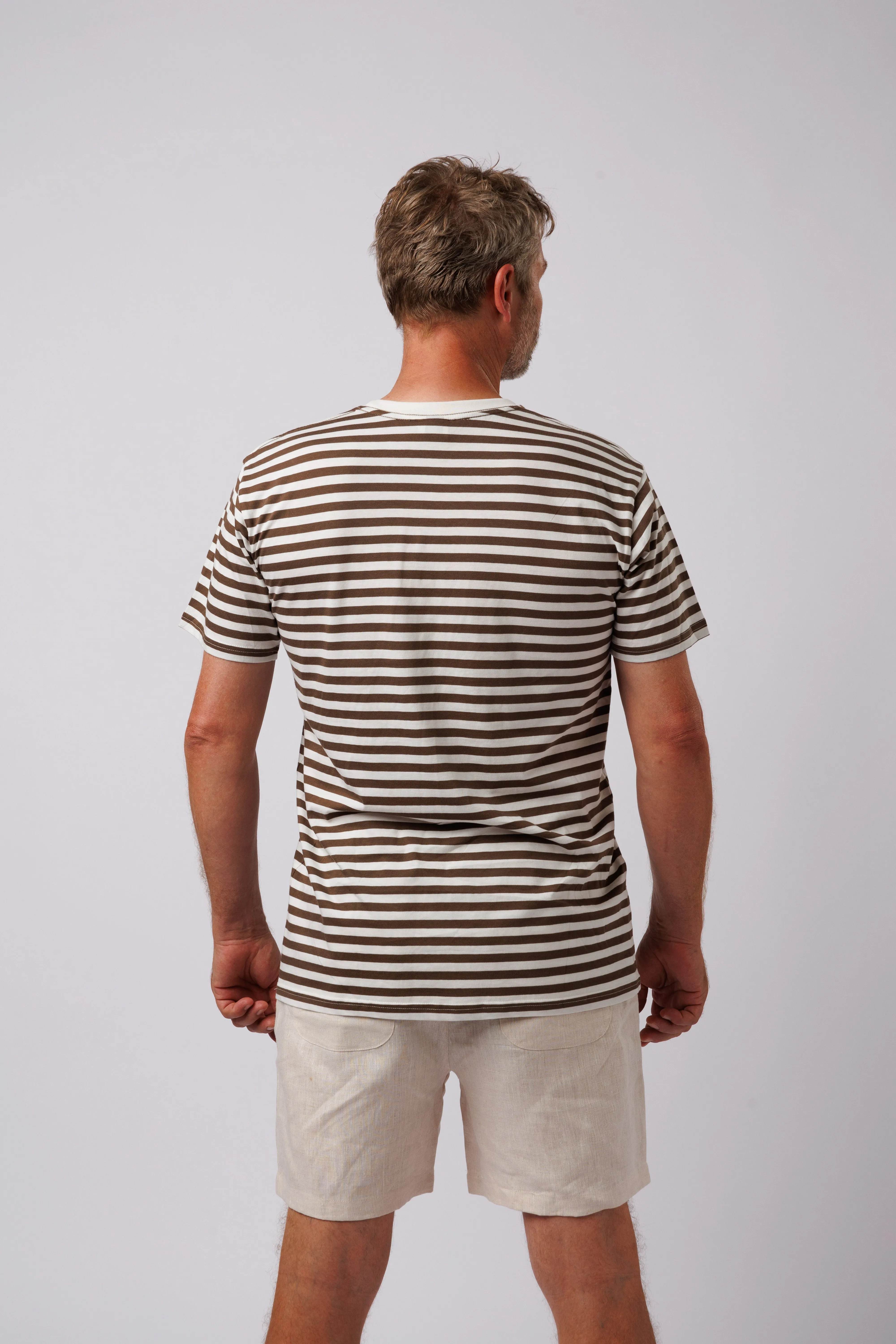 NL Stripe Tee Walnut