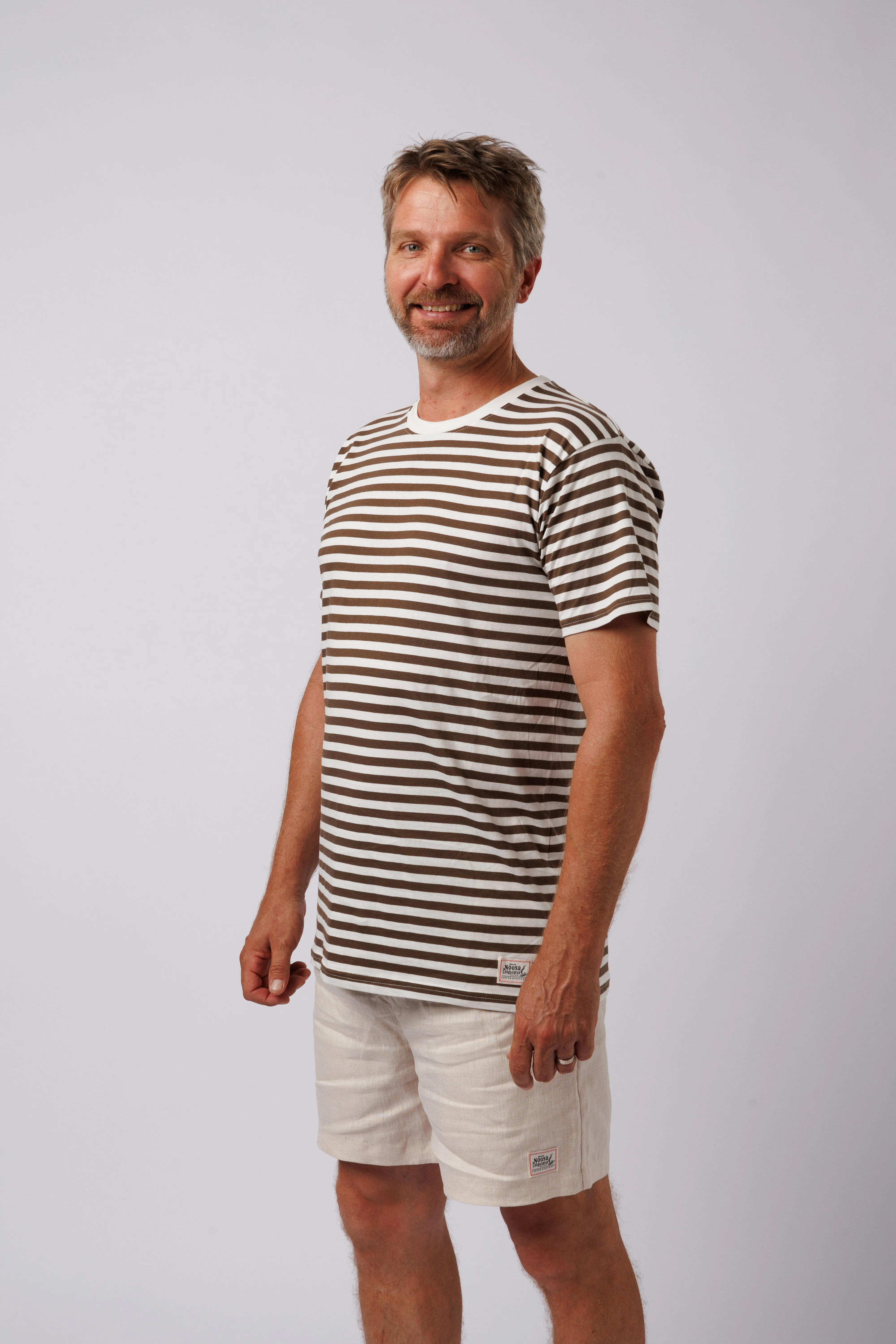 NL Stripe Tee Walnut