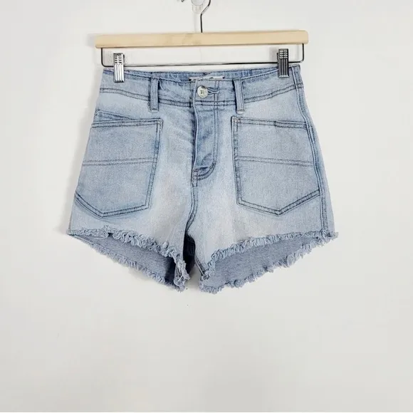 Nwot We the Free Light Wash Cut Off High Waisted Jean Shorts - Size 26