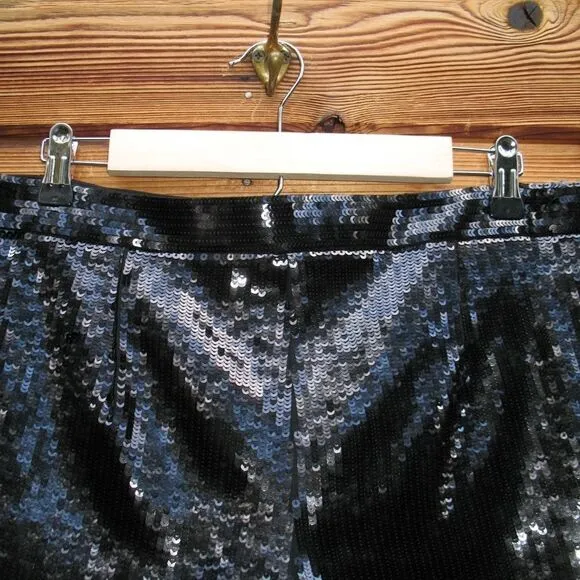 NWOT Black Mid Rise Sequin Shorts