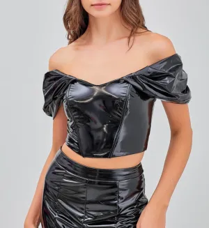 Off Shoulder Crop Top